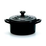 2 mini-cocottes noires en céramique Le Creuset